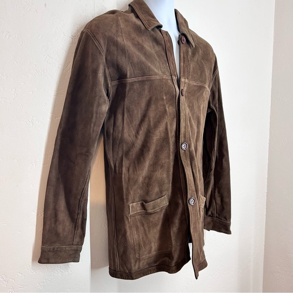 Bardelli Beverly Hills Vtg Men's Brown Suede Leather Reversible Jacket Size M - Picture 3 of 12